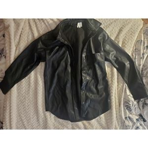 Pleather shacket